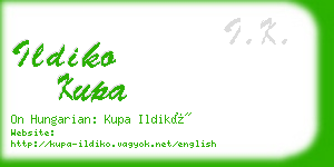 ildiko kupa business card